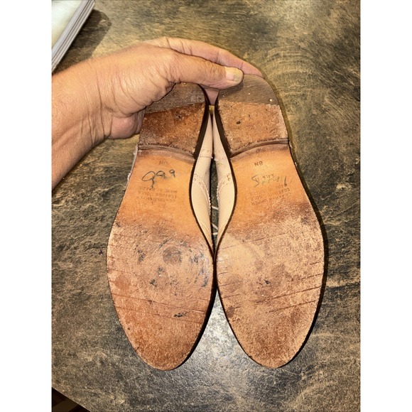 vtg G H bass co womens shoes 8N oxfords Leather And Leather Soles Tan - Picture 8 of 13